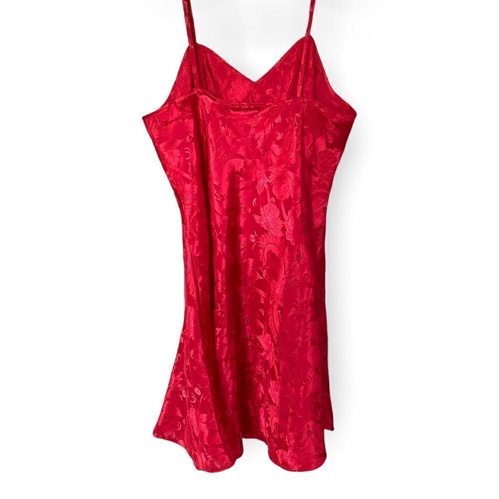 Vintage Kathryn (L) Red Brocade Chemise - Picture 3 of 4